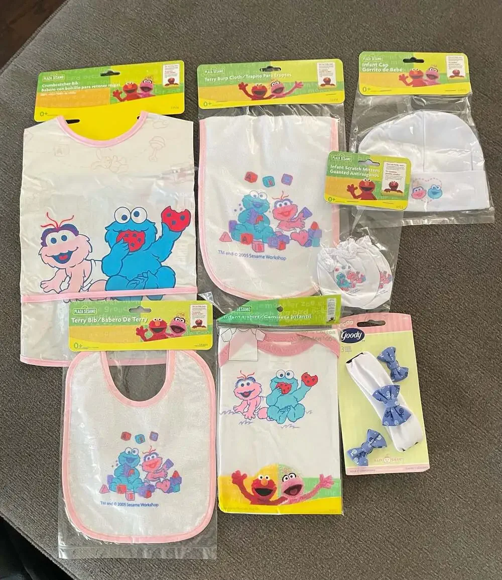 Plaza Sesamo Sesame Street Baby Infant Layette Set 7 Piece Collection New